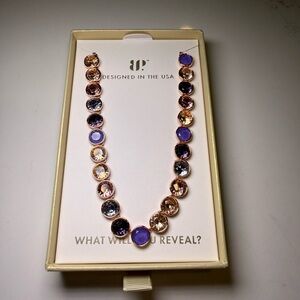 Bomb Party Candied Couture Jewel Candy Necklace Orchid Peach Embers/Rose Gold